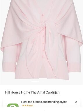 IN SEARCH OF ISO Hill House Pink Amal Cardigan Sweater